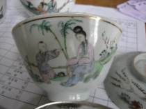 A perfect Chinese porcelain official kiln tea bowl of Yuyuan Changqiang painting beauty such as Yu 1