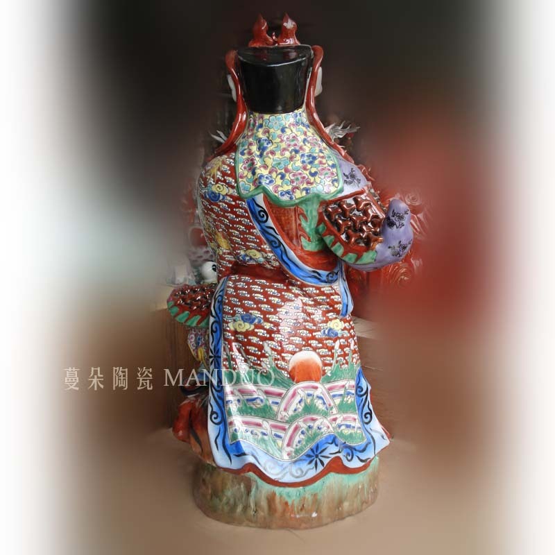 Jingdezhen 50 cm high Zhao Gongming mammon furnishing articles mighty god of fortune wu mammon characters, like three - dimensional porcelain