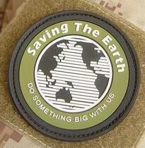 RESCUER-Savior Save the Earth Chapter Marked Velcro Armband Mud