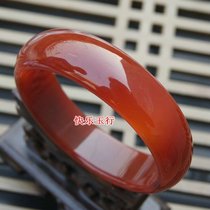 Natural widened thickened Chinese red agate bracelet inner diameter 54-66mm jade bracelet