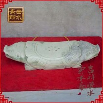 Natural fine blue field jade pillow health care pillow double tiger head pillow cool one summer