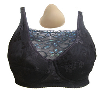 Beauty two-in-one bra can be fitted with breast without steel ring cotton breast
