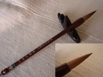 Four Treasures of the study a writing brush made of weasels hair brush chao pin a writing brush made of weasels hair ti dou calligraphy painting dual-use xuan bi par hu bi