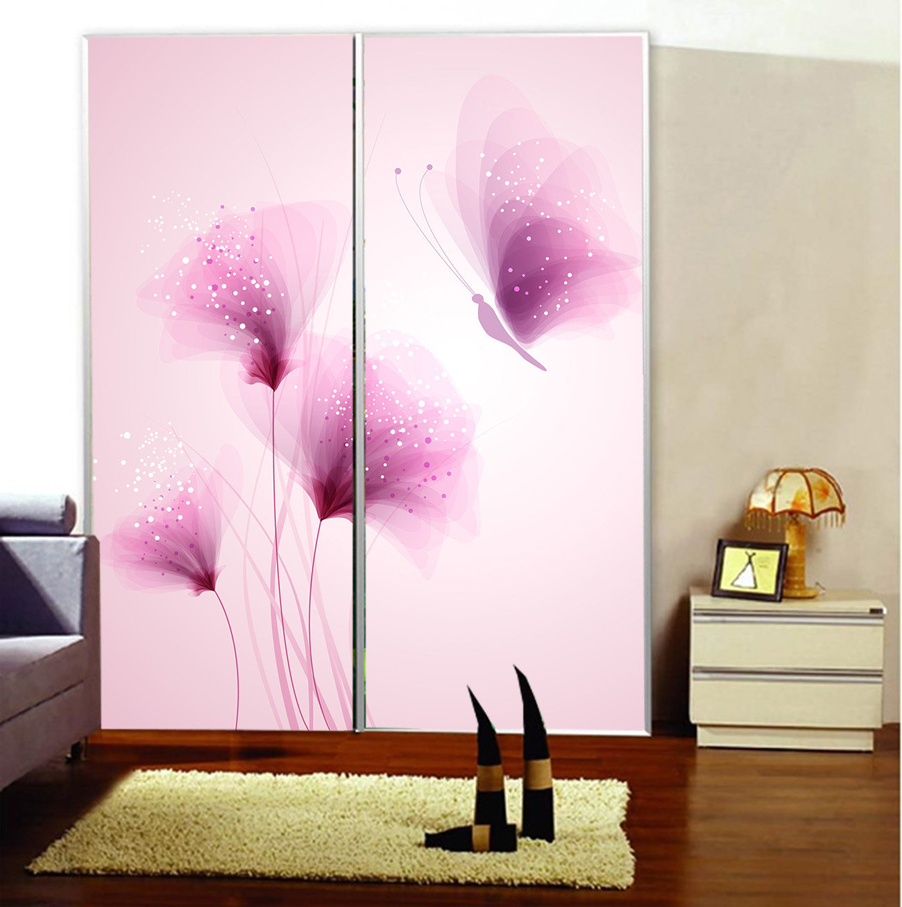 ms不透遮盖衣柜玻璃贴膜贴纸shexj330hf