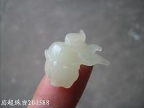 Hetian jade green white jade pendant pendant goldfish year more than ten thousand Super jewelry 200588