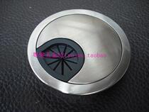 Metal computer desk cover Office desk threading hole wire hole cover Threading box outlet box 60mm drawing