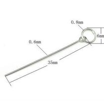 6mm ring hanging 9-character pin S990 sterling silver universal needle for hole beating oblique pendant