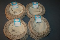 Authentic Old export manual shuang mian xiu coasters handmade linen xiu pian pad 1 hit 12 Special go