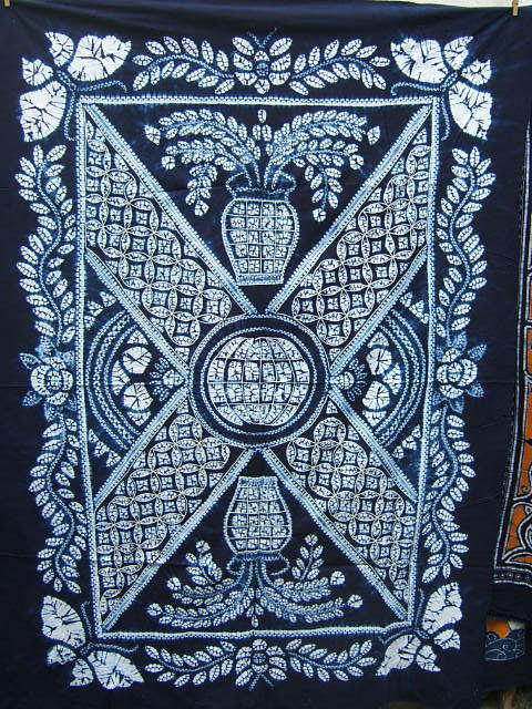 风花雪月大理印象云南民族风情白族手工扎染布(花瓶)*2mx1.5m