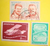 France Agenting Indonesian air ticket new and old 3 back intact