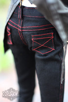 4 3 minutes 17 great uncles BJD SD★s new refilling card★red line black pencil pants with legs small leggings