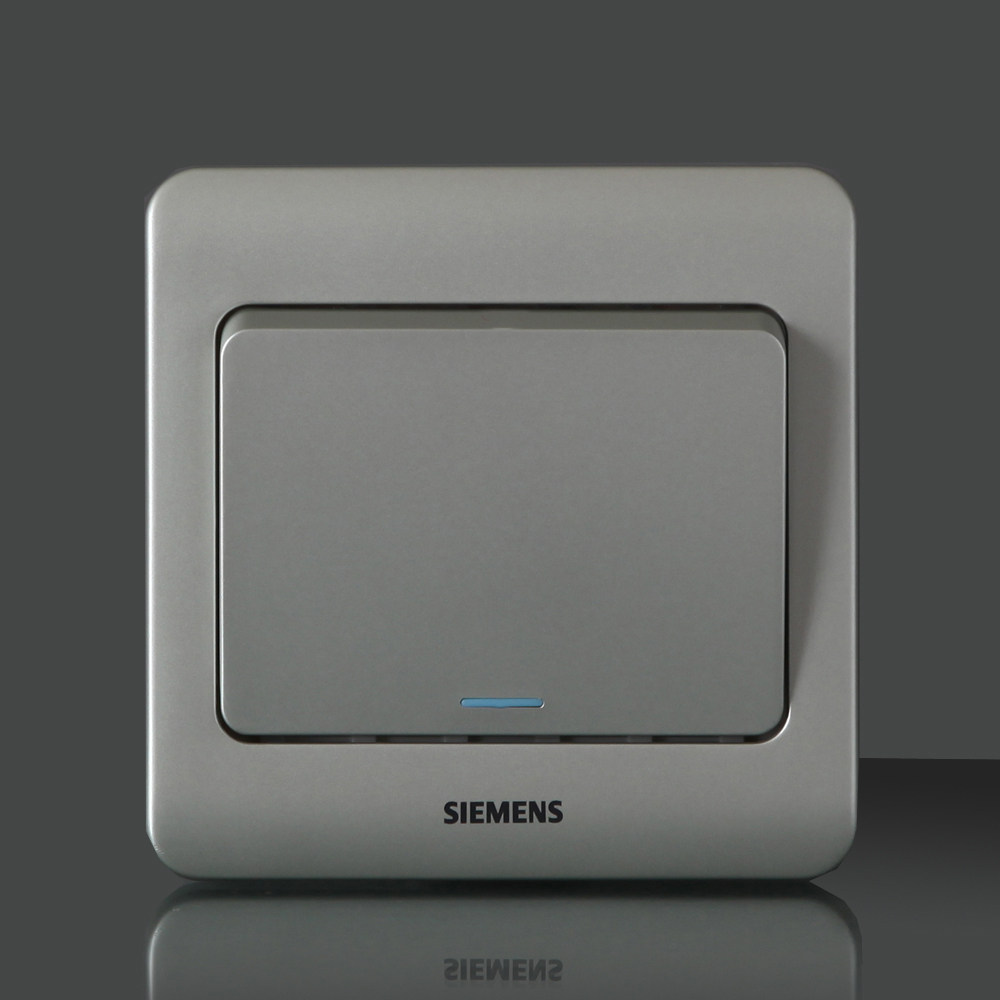 西门子银色荧光开关西门子远景系列 一开双控带荧光双联开关_7折现价