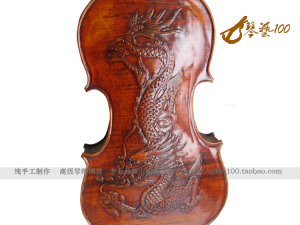 高档手工雕花纹小提琴龙贝多芬提琴配件枣木弓