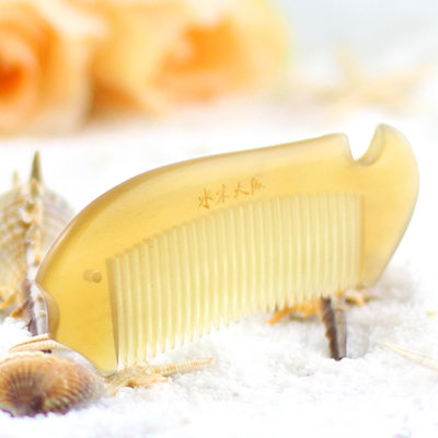 水木天成牛角梳子防静电 天然正品白角礼盒包邮免费刻字_不打折现价元