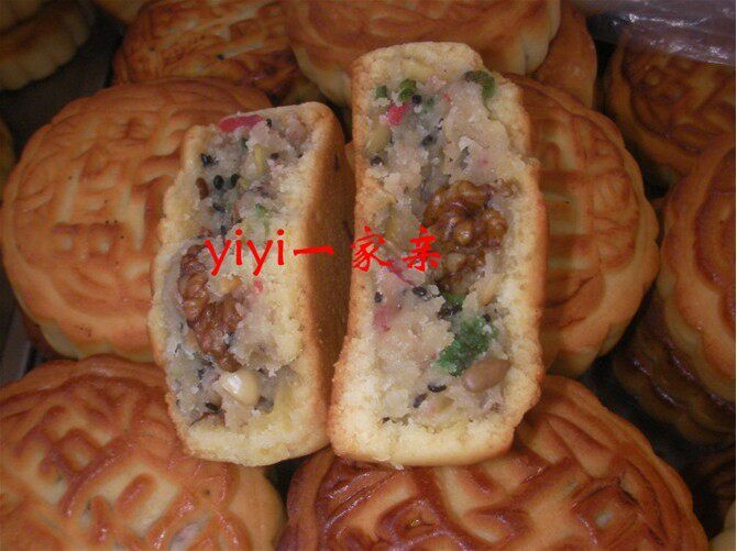 山东潍坊特产 传统糕点现卖现做 自家制作核桃仁月饼