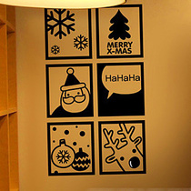 Santa Claus wall stickers Glass Stickers Christmas Snowflake window stickers Christmas Wall stickers decorative stickers Clothing store
