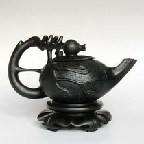 Sandalwood Black Sandalwood Carved Mahogany Teapot Solid Wood Antique Pomegranate Ornament