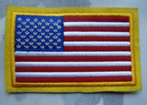 Embroidery arm badge badge US left arm Flag Chapter Chest Badge Backpack Patch