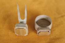 Nanjing Hous bird embroidered eye cage accessories Bamboo round embroidered eye fruit fork insect box set of bird fruit fork insect box