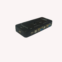 KVM manual switch 4 USB in and out VGA4 tow 1 4 cut 1 plastic shell DB15 interface