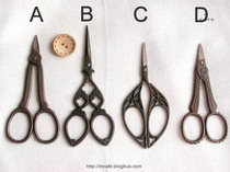 ZAKKA antique retro alloy scissors cross embroidery DIY handmade scissors fashion patchwork home scissors 4