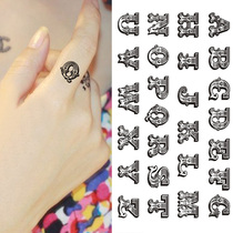 Geifei English letter DIY tattooed waterproof men and women fingers tiger stickers