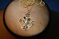 Old cloisonne silk necklace original set price collection