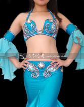 * Desert Dance * belly dance suit dress dress Egyptian original corset cake skirt blue