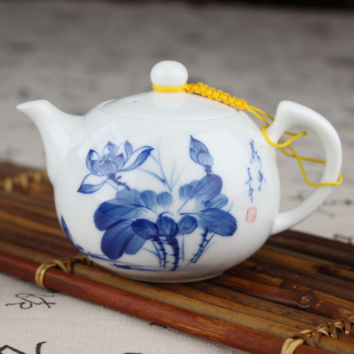 百弘 手绘 青花瓷 陶瓷 西施壶 青花茶壶 套装功夫茶具 包邮