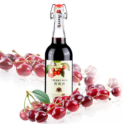 庄园葡萄酒樱桃酒纯樱桃果酒酿自酿发酵750m