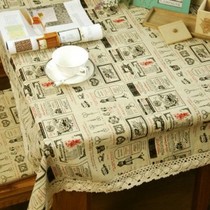 Special price American village primary color linen round table cloth table cloth tea table sofa Gaibu set to be full 100