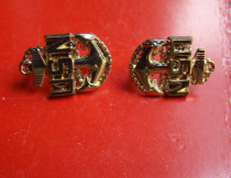 Metal badge USN NAVY collar flower collar pin a pair of mini collar pins