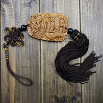 Car jewelry Wood crafts Wood carving dragon pendant Safety car hanging insurance safety wood carving pendant