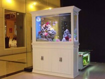 Solid wood carved fish tank European classic 1 2 meters