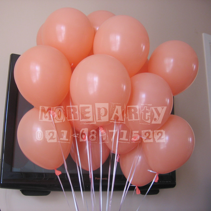 of korean neo color standard color peach red round balloon
