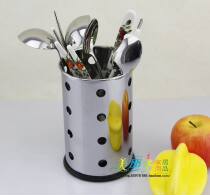 Stainless Steel Chopstick Cylinder Cutlery Cage Cutlery Rack Kitchenware Containing Silo Debris barrel (with non-slip adhesive strips)