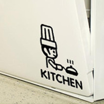 Meimei graffiti wall stickers kitchen stickers random stickers I love cooking small size chef decoration stickers