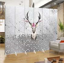Elk Roe Rose Retro Eurostyle Minimalist Folding Screen Partition Living Room Fashion Genguan Wedding Coffee Bar Decoration