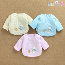 Newborn cotton half back 3 months early baby coat cotton coat autumn and winter long sleeve warm clothing winter monk clothing