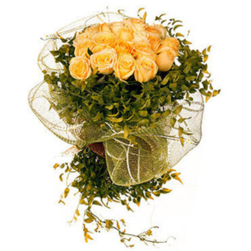 友情19朵黄玫瑰父亲节友情鲜花同城速递北京宣武昌平虎林实体花店