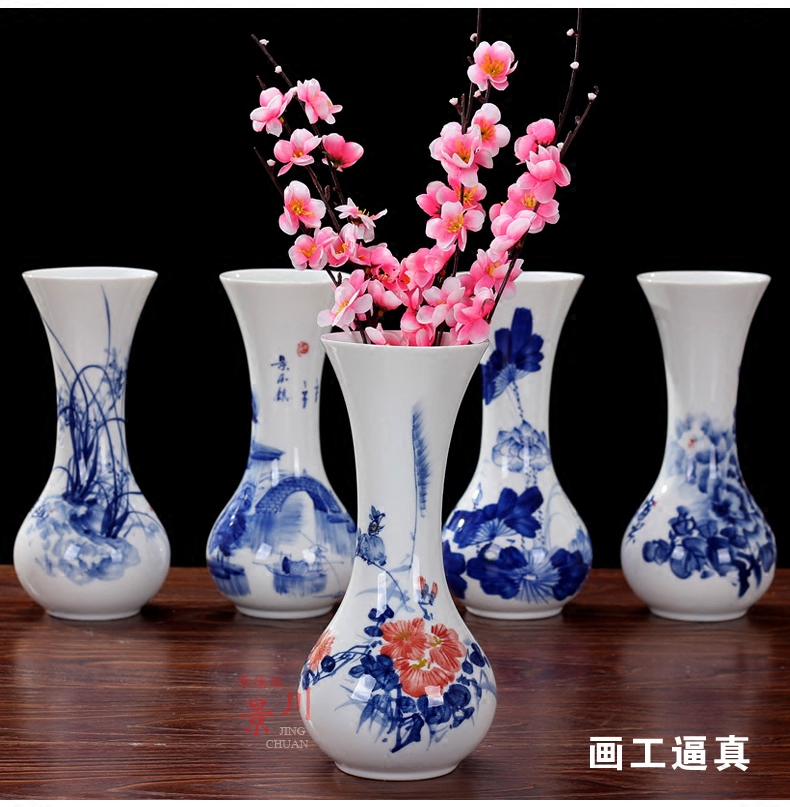 Floret bottle hand - made flowers flower porcelain of jingdezhen ceramics, household act the role ofing is tasted sitting room adornment mesa furnishing articles