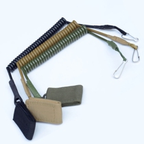 Spring rope Task belt Anti-grab rope Anti-theft chain Camping travel multi-function lanyard Fashion carabiner riding lanyard