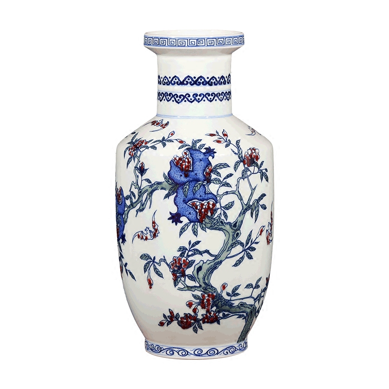 Jingdezhen ceramics hand - made porcelain live figure antique vase of new Chinese style living room TV cabinet decorative furnishing articles