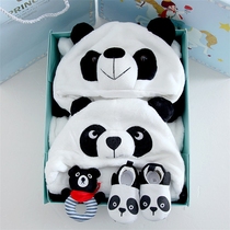 Autumn and winter panda newborn baby supplies newborn baby clothes gift box gift set Baby Full Moon gift