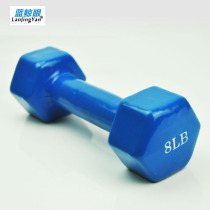 Blue Whale eyes hexagonal dumbbells Soak Dumbbells Zheng Dooyan Slim arm muscle 8LB 8 lb hand bell