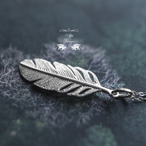 {Flying Feather Instant} 925 Silver Feather Necklace
