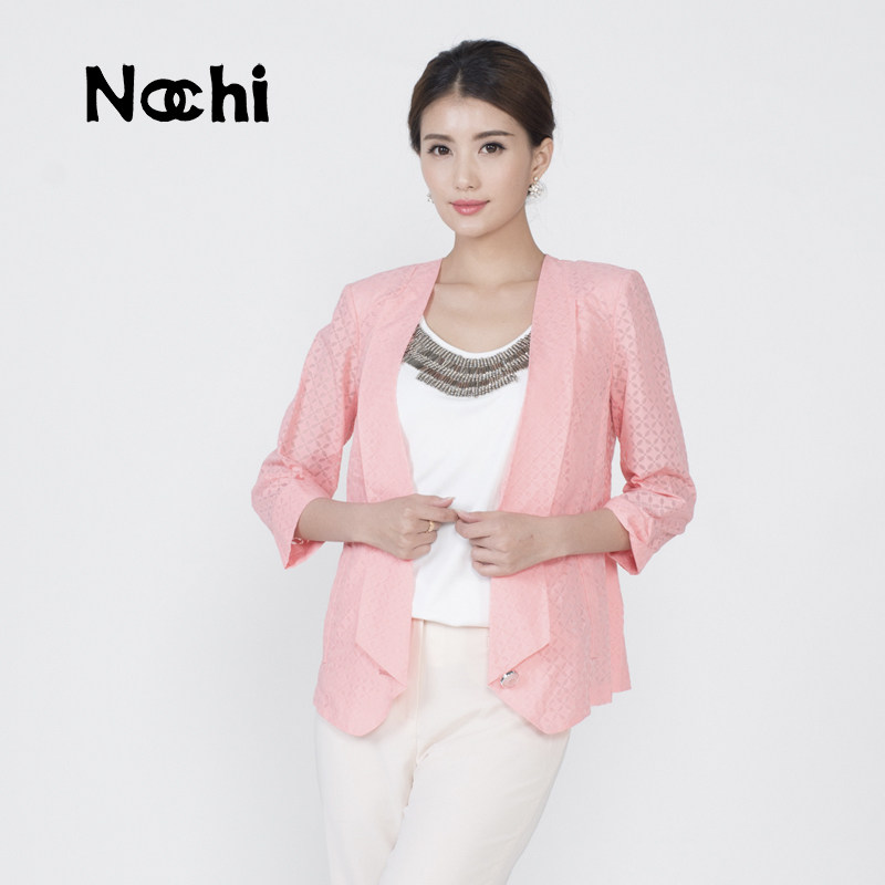 nochi诺琪女装2017夏季时尚雪纺绣花外套n614s28