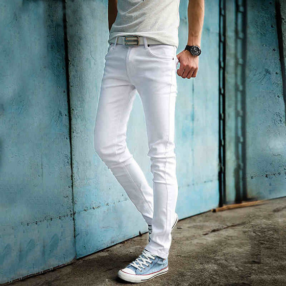 2025 Korean version of men's summer new style men's stretch white jeans trousers men's small feet slim trendy men's pants
2025 Korean version of men's summer new style men's stretch white jeans trousers men's small feet slim trendy men's pants