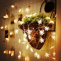 LED snowflake lights flashing lights string lights Christmas holiday solar Plug Battery USB remote control 110V decorative small bulb