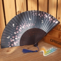 Fee new women's folding fan Chinese style silk antique women's fan silk and Japanese style folding gift fan
